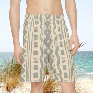 Tribal bogolan mudcloth style design in men's Sports Shorts (AOP)