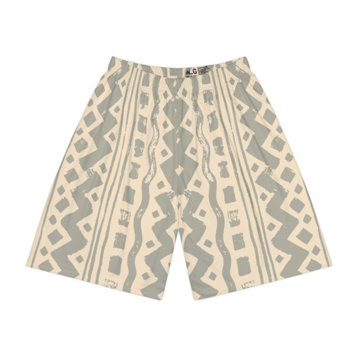 Tribal bogolan mudcloth style design in men's Sports Shorts (AOP)